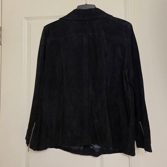 Vintage dennis basso Suede Leather Moto Western Jacket NWT Wmns 1X Black Gothic - Picture 6 of 10